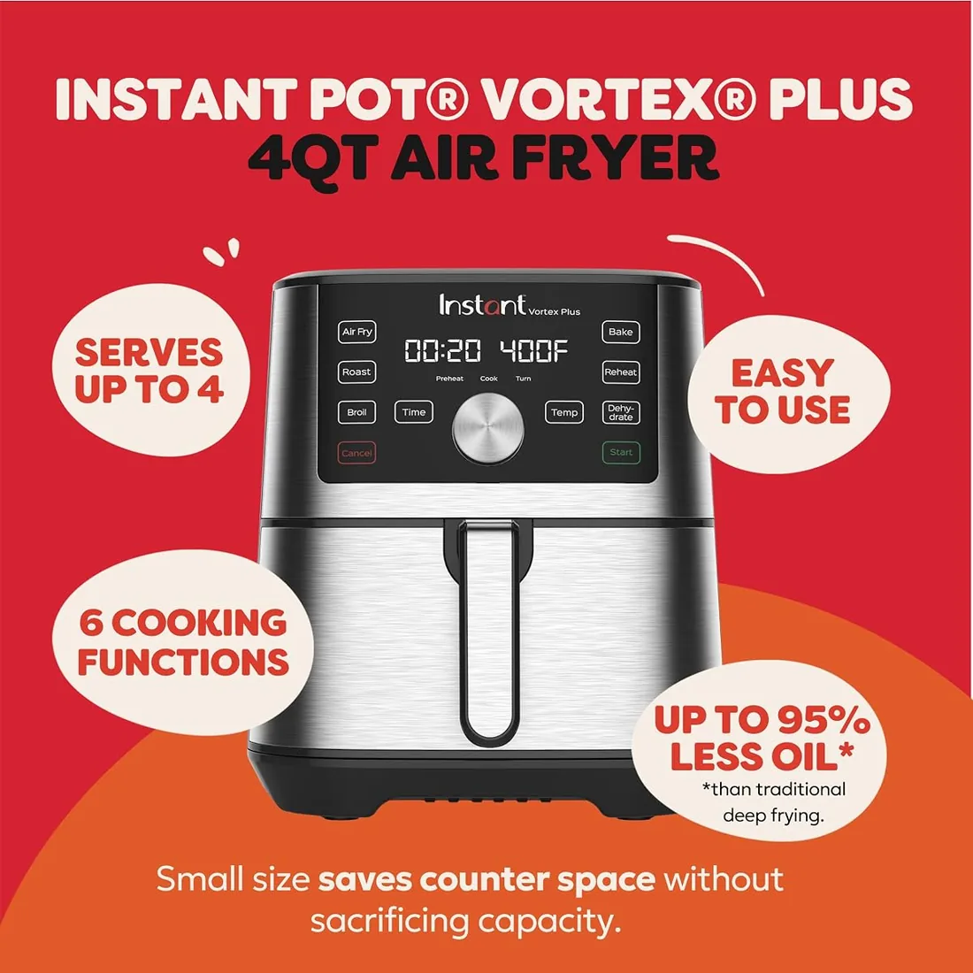 Instant Vortex Plus Mini 4 qt (6-in-1) — 2