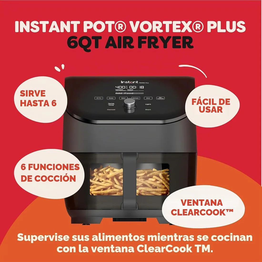 Instant Vortex Plus 6 qt ClearCook — 2