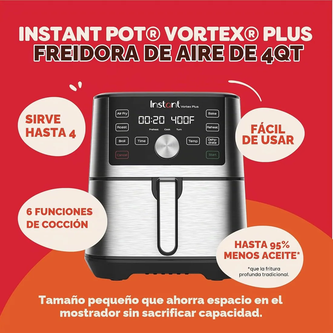 Instant Vortex Plus Mini 4 qt (6 en 1) — 2